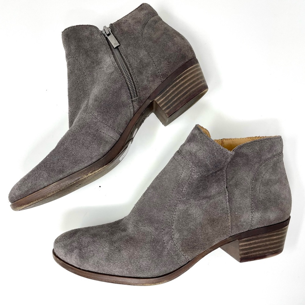 Lucky Brand Gray Suede Ankle Booties size 10